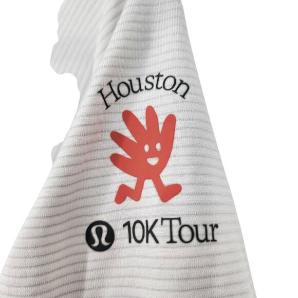 Lululemon White Short Sleeve 2022 Houston 10K Tour Women’s Swiftly Size 16 - Picture 3 of 4